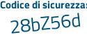 Il Codice di sicurezza è 6dZ5ac9 il tutto attaccato senza spazi