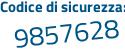 Il Codice di sicurezza è 9b poi 6deZ9 il tutto attaccato senza spazi