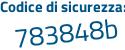 Il Codice di sicurezza è 3bZc8ee il tutto attaccato senza spazi