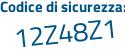 Il Codice di sicurezza è fbe poi a2cd il tutto attaccato senza spazi