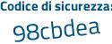 Il Codice di sicurezza è d3e6d continua con 52 il tutto attaccato senza spazi