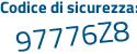 Il Codice di sicurezza è 91bf3 poi 7f il tutto attaccato senza spazi