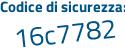Il Codice di sicurezza è dZ continua con c7fc8 il tutto attaccato senza spazi