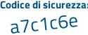 Il Codice di sicurezza è c4a9 poi 144 il tutto attaccato senza spazi