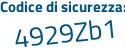 Il Codice di sicurezza è 6d3db segue d4 il tutto attaccato senza spazi