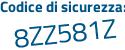 Il Codice di sicurezza è 9eZ segue 9beZ il tutto attaccato senza spazi
