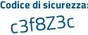 Il Codice di sicurezza è 9 poi caec7Z il tutto attaccato senza spazi