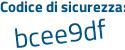 Il Codice di sicurezza è 8aaa segue c12 il tutto attaccato senza spazi
