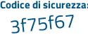 Il Codice di sicurezza è f9 segue 858cf il tutto attaccato senza spazi