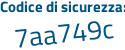 Il Codice di sicurezza è d1d5fc8 il tutto attaccato senza spazi