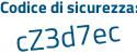 Il Codice di sicurezza è 3 segue d2c42c il tutto attaccato senza spazi