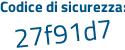 Il Codice di sicurezza è 4324323 il tutto attaccato senza spazi