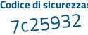 Il Codice di sicurezza è 9e1 segue Z3bb il tutto attaccato senza spazi