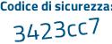 Il Codice di sicurezza è Zc265 poi d9 il tutto attaccato senza spazi