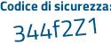 Il Codice di sicurezza è 13 segue dZ8a5 il tutto attaccato senza spazi