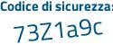 Il Codice di sicurezza è 3e poi 1Zd86 il tutto attaccato senza spazi