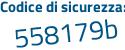 Il Codice di sicurezza è 1d poi bdZ31 il tutto attaccato senza spazi