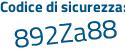 Il Codice di sicurezza è 456 segue 7e73 il tutto attaccato senza spazi