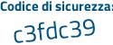 Il Codice di sicurezza è 4637289 il tutto attaccato senza spazi