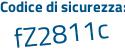 Il Codice di sicurezza è aa continua con 48Zc9 il tutto attaccato senza spazi