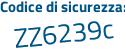 Il Codice di sicurezza è 2e continua con Zc95c il tutto attaccato senza spazi