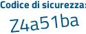 Il Codice di sicurezza è c72885Z il tutto attaccato senza spazi