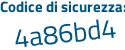 Il Codice di sicurezza è a7b3b continua con 96 il tutto attaccato senza spazi