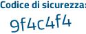 Il Codice di sicurezza è Zf1ffa2 il tutto attaccato senza spazi