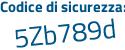 Il Codice di sicurezza è Zb1 segue 1c8Z il tutto attaccato senza spazi