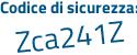 Il Codice di sicurezza è 4991cdf il tutto attaccato senza spazi