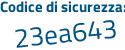 Il Codice di sicurezza è 2 segue dec3fe il tutto attaccato senza spazi