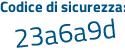 Il Codice di sicurezza è d44 poi 1229 il tutto attaccato senza spazi