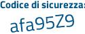 Il Codice di sicurezza è 36bd poi cd3 il tutto attaccato senza spazi