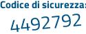 Il Codice di sicurezza è d7652 continua con b3 il tutto attaccato senza spazi