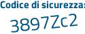 Il Codice di sicurezza è 5 continua con 9821f7 il tutto attaccato senza spazi