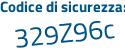 Il Codice di sicurezza è a595 poi Zfd il tutto attaccato senza spazi