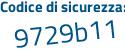 Il Codice di sicurezza è 421Z36f il tutto attaccato senza spazi