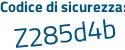 Il Codice di sicurezza è 8 continua con b7a1a5 il tutto attaccato senza spazi