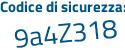 Il Codice di sicurezza è 43fZ continua con 2d2 il tutto attaccato senza spazi