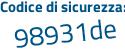 Il Codice di sicurezza è 136c1 poi 84 il tutto attaccato senza spazi