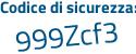 Il Codice di sicurezza è aaefa5c il tutto attaccato senza spazi