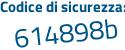 Il Codice di sicurezza è 815bc43 il tutto attaccato senza spazi
