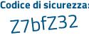 Il Codice di sicurezza è ef segue b7ecc il tutto attaccato senza spazi