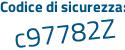 Il Codice di sicurezza è 96 continua con 62627 il tutto attaccato senza spazi