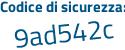 Il Codice di sicurezza è f77 continua con 3Z54 il tutto attaccato senza spazi