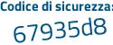 Il Codice di sicurezza è adZ9 poi 4ba il tutto attaccato senza spazi