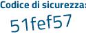 Il Codice di sicurezza è d25a542 il tutto attaccato senza spazi