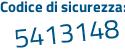 Il Codice di sicurezza è b6Z96f5 il tutto attaccato senza spazi