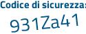 Il Codice di sicurezza è 27b7884 il tutto attaccato senza spazi