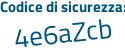 Il Codice di sicurezza è 1ea segue 12c3 il tutto attaccato senza spazi